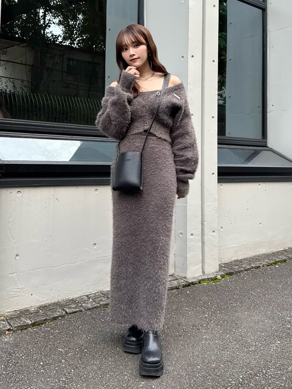 SLY（スライ）の「SHAGGY V/N CROP CD シャギー ヴイネック クロップ