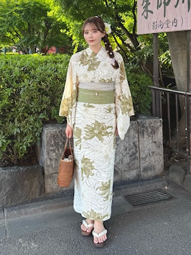 「アイテム（アンダーウェア）」を使った、Harukaさん（レディース・158cm）の夏コーディネート