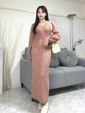 「アイテム（チョーカー）」を使った、Harukaさん（レディース・158cm）の秋コーディネート