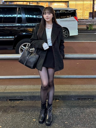 「Elishe(エリシェ)のシアギャザートップス(その他トップス)」を使った、Harukaさん(レディース・158cm)の秋コーディネート