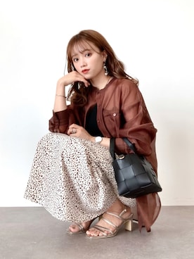 「SLURR（スラ―）のアイテム」を使った、Harukaさん（レディース・158cm）の夏コーディネート