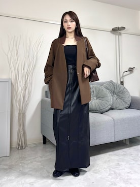 「アイテム（ミリタリージャケット）」を使った、Harukaさん（レディース・158cm）の秋コーディネート