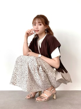 「SLURR（スラ―）のアイテム」を使った、Harukaさん（レディース・158cm）の夏コーディネート