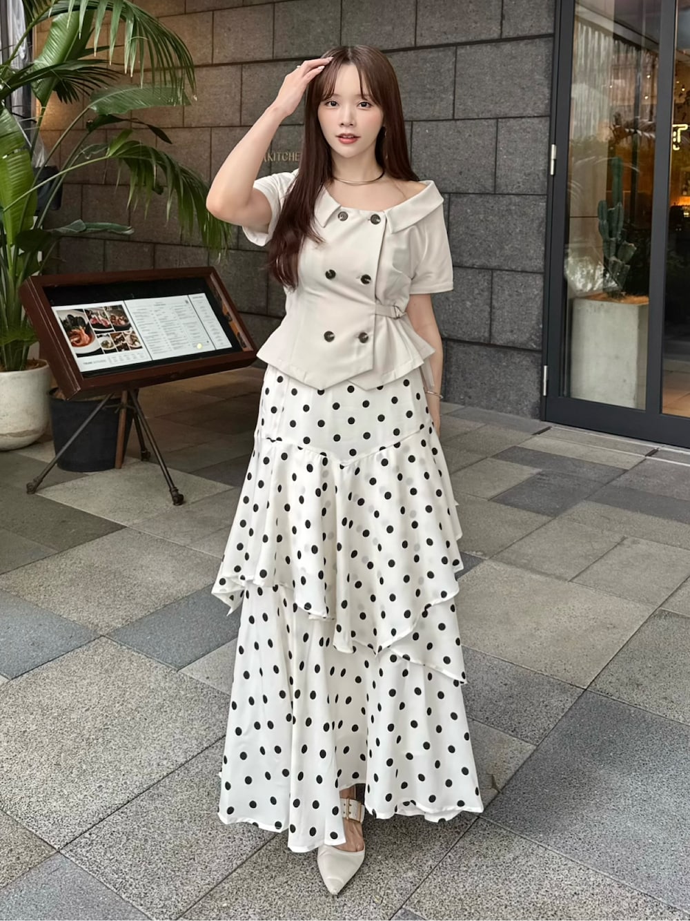 Elishe（エリシェ）の「ダブルボタントレンチトップス（シャツ