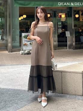 「アイテム（チョーカー）」を使った、Harukaさん（レディース・158cm）の夏コーディネート