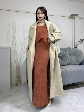 「アイテム（トートバッグ）」を使った、Harukaさん（レディース・158cm）の秋コーディネート