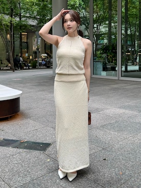 「Elishe（エリシェ）のアイテム」を使った、Harukaさん（レディース・158cm）の夏コーディネート