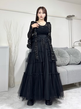 「アイテム（イヤリング）」を使った、Harukaさん（レディース・158cm）の秋コーディネート