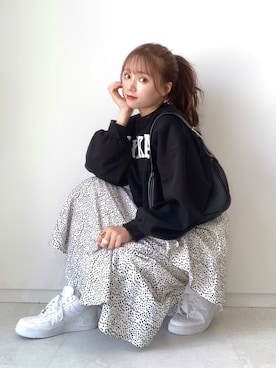「スウエット」｜「アイテム（その他）」を使った、Harukaさん（レディース・158cm）の秋コーディネート