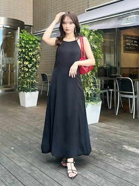 「ECREL（エクレール）のアイテム」を使った、Harukaさん（レディース・158cm）の夏コーディネート