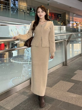 Harukaさん（レディース・158cm）の冬コーディネート