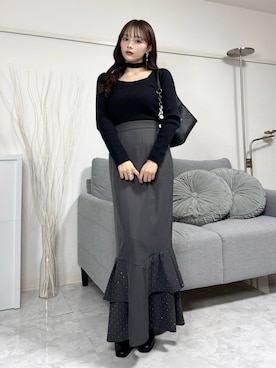 「アイテム（バッグ）」を使った、Harukaさん（レディース・158cm）の冬コーディネート