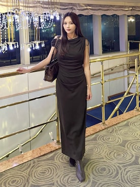 「アイテム（リング）」を使った、Harukaさん（レディース・158cm）の秋コーディネート