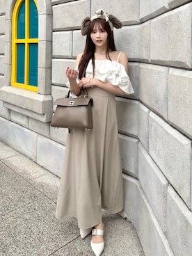 「Elishe（エリシェ）のアイテム」を使った、Harukaさん（レディース・158cm）の夏コーディネート