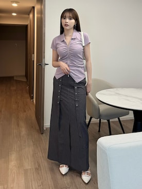 「Elishe（エリシェ）のアイテム」を使った、Harukaさん（レディース・158cm）の夏コーディネート