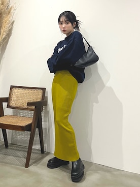 「GRL（グレイル）のアイテム（スウェット）」を使った、Harukaさん（レディース・158cm）の秋コーディネート