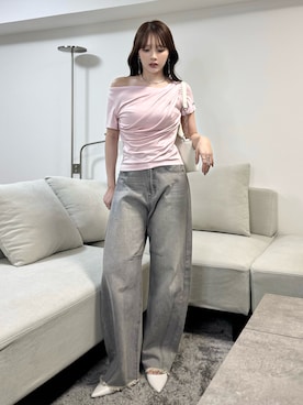 「アイテム（ブラジャー）」を使った、Harukaさん（レディース・158cm）の春コーディネート