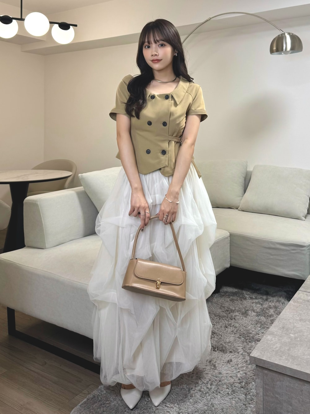 Elishe（エリシェ）の「ダブルボタントレンチトップス（シャツ 