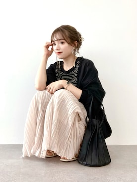 「トングサンダル」｜「アイテム（その他）」を使った、Harukaさん（レディース・158cm）の夏コーディネート