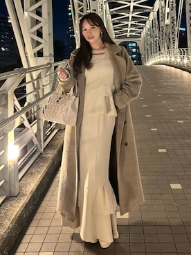 「アイテム（チョーカー）」を使った、Harukaさん（レディース・158cm・20代）の冬コーディネート