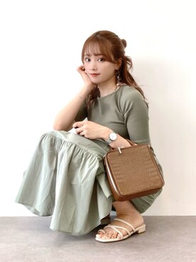 Earth Music Ecology アースミュージックアンドエコロジー のワンピース グリーン系 を使った人気ファッションコーディネート Wear