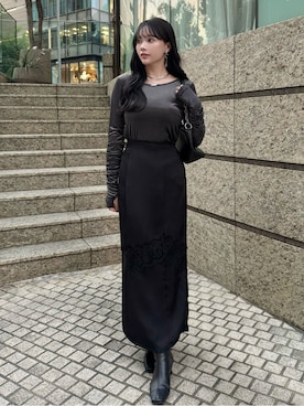 「Elishe（エリシェ）のアイテム」を使った、Harukaさん（レディース・158cm）の夏コーディネート