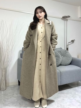 「アイテム（イヤリング）」を使った、Harukaさん（レディース・158cm・20代）の冬コーディネート