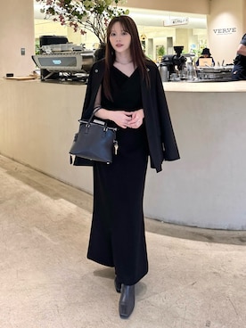 「ロングワンピース」｜Harukaさん（レディース・158cm）の春コーディネート