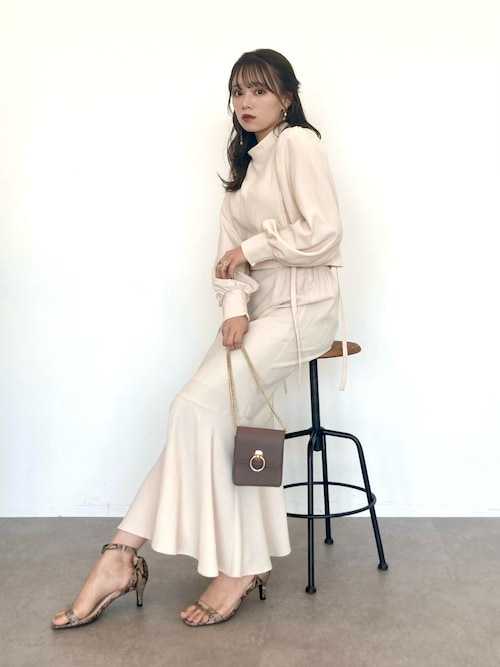 スカート haruka HARUKA DESIGN】サテンスカート ｜ ロング サテンスカート