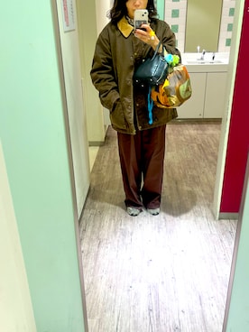 「MOUSSY（マウジー）のアイテム（スラックス）」を使った、kさん（レディース・162cm）の秋コーディネート