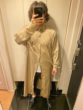 「スリッパ」｜オカザキジョーさん（メンズ・174cm）の秋コーディネート