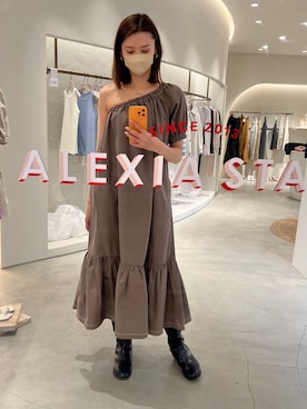 「マキシスカート」｜「アイテム（ワンピース/ドレス）」を使った、美優さん（レディース・168cm）の冬コーディネート