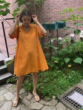 「ミニワンピ」｜美優さん（レディース・168cm）の夏コーディネート