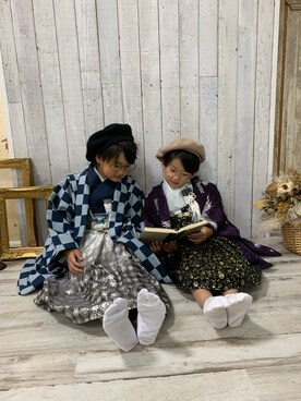 「5歳」｜「アイテム（その他）」を使った、stk25さん（キッズ・120cm）の秋コーディネート