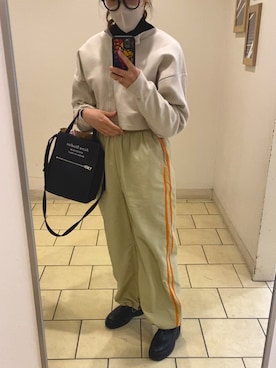 「Acne Studios（アクネストゥディオズ）のアイテム（ハンドバッグ）」を使った、yuuさん（レディース・153cm）の春コーディネート