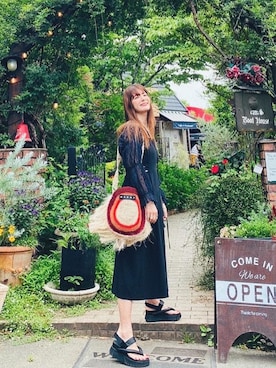 「COEL(コエル)のアイテム(帽子)」を使った、スザンヌさん(レディース・165cm)の夏コーディネート