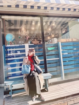 「アイテム（帽子）」を使った、スザンヌさん（レディース・165cm・30代）の冬コーディネート