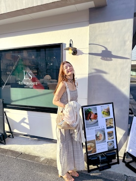 「Ameri（アメリ）のアイテム」を使った、スザンヌさん（レディース・165cm）の夏コーディネート