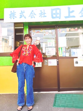 「Freada（フリーダ）のアイテム」を使った、スザンヌさん（レディース・165cm）の秋コーディネート