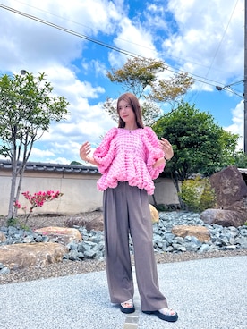 「anuke（アンヌーク）のアイテム」を使った、スザンヌさん（レディース・165cm）の春コーディネート