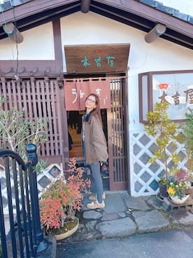 「Ameri（アメリ）のアイテム（ジャケット/アウター）」を使った、スザンヌさん（レディース・165cm）の冬コーディネート