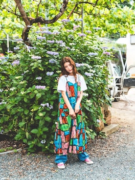 「StyleRebornのアイテム（ワンピース/ドレス、その他）」を使った、スザンヌさん（レディース・165cm）の夏コーディネート