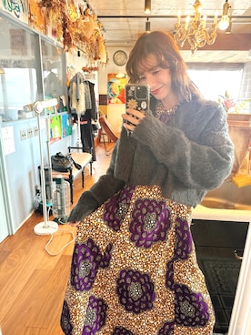 「stylerebornのアイテム（ワンピース/ドレス、パープル系）」を使った、スザンヌさん（レディース・165cm）の春コーディネート
