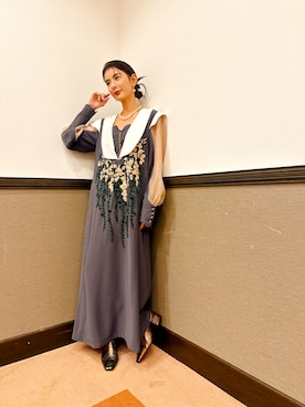 「アイテム（アクセサリー）」を使った、スザンヌさん（レディース・165cm・30代）の秋コーディネート