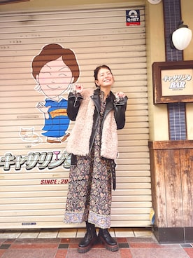 「Freada（フリーダ）のアイテム」を使った、スザンヌさん（レディース・165cm）の冬コーディネート