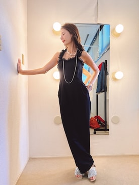 「アイテム（オールインワン・サロペット）」を使った、スザンヌさん（レディース・165cm・30代）の秋コーディネート
