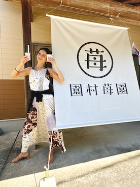 「アイテム（ドレス）」を使った、スザンヌさん（レディース・165cm）の秋コーディネート