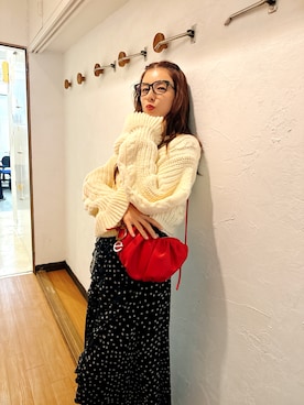 「Déci Coutureのアイテム（ワンピース/ドレス、ブラック系）」を使った、スザンヌさん（レディース・165cm）の春コーディネート