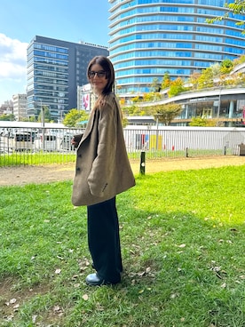 「anuke（アンヌーク）のアイテム」を使った、スザンヌさん（レディース・165cm）の秋コーディネート