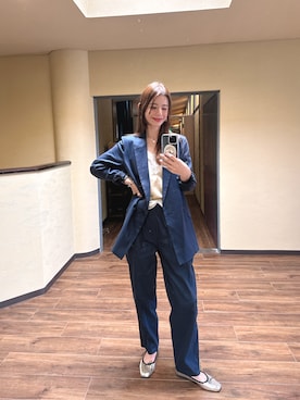 「anuke（アンヌーク）のアイテム」を使った、スザンヌさん（レディース・165cm）の春コーディネート